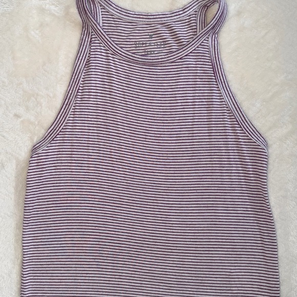 American Eagle Outfitters Tops - American Eagle Soft & Sexy Striped Purple Tank Top